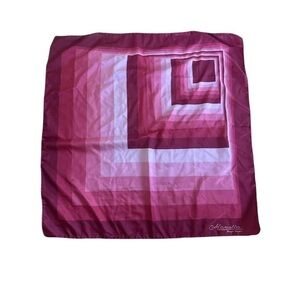 Vintage Mariella Red Toned Geometric Scarf